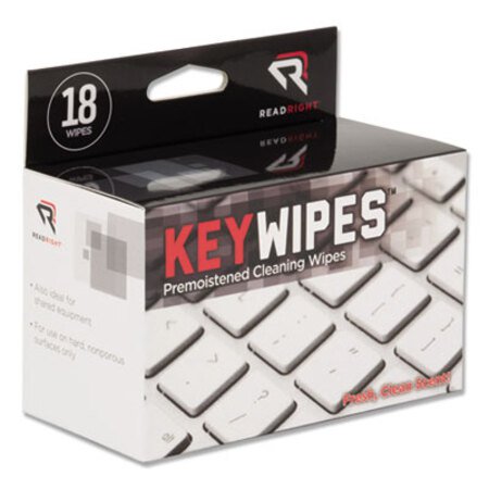 Picture of KeyWipes Keyboard Wet Wipes, 5 x 6.88, 18/BoxREA-RR1233
