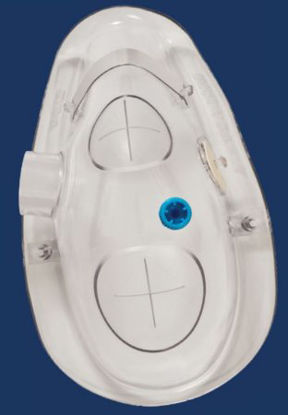 Picture of Oxygen Mask with ETCO2 Monitoring POM® Elite Elongated Style Adult One Size Fits Most Adjustable Head Strap / Nose ClipKE1001MM