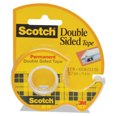 Picture of Double-Sided Permanent Tape in Handheld Dispenser, 1" Core, 0.5" x 37.5 ft, ClearMMM-137