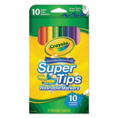 Picture of Washable Super Tips Markers, Fine/Broad Bullet Tips, Assorted Colors, 10/SetCYO-588610