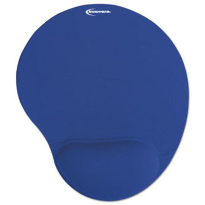 Picture of Mouse Pad w/Gel Wrist Pad, Nonskid Base, 10-3/8 x 8-7/8, BlueIVR-50447