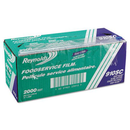 Picture of PVC Food Wrap Film Roll in Easy Glide Cutter Box, 12" x 2000 ft, ClearRFP-910SC