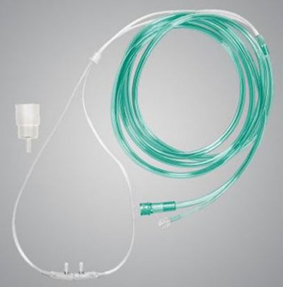 Picture of ETCO2 Nasal Sampling Cannula with O2 Delivery With Oxygen Delivery AirLife® Adult Straight Prong / NonFlared Tip2812M-25