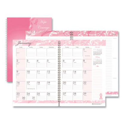 Picture of Recycled Breast Cancer Awareness Monthly Planner/Journal, 10 x 7, Pink, 2022HOD-5226