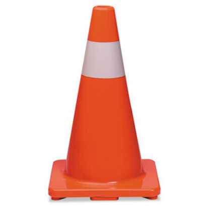 Picture of Traffic Cone, 18h x 10w x 10d, Orange/SilverTCO-25500