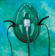 Picture of Oxygen Mask Hudson RCI® Elongated Style Adult One Size Fits Most Adjustable Head Strap / Nose Clip1930