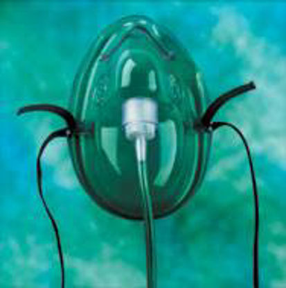 Picture of Oxygen Mask Hudson RCI® Elongated Style Adult One Size Fits Most Adjustable Head Strap / Nose Clip1930