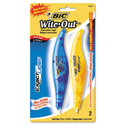 Picture of Wite-Out Brand Exact Liner Correction Tape, Non-Refillable, Blue/Orange, 1/5" x 236", 2/PackBIC-WOELP21
