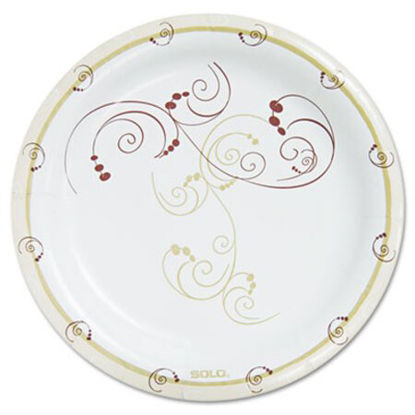 Picture of Symphony Paper Dinnerware, Heavyweight Plate, 9" dia, Tan, 125/PackSCC-HP9SJ8001PK