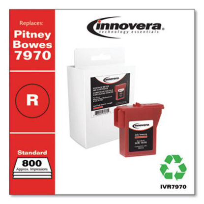 Picture of Compatible Red Postage Meter Ink, Replacement for Pitney Bowes 797-0 (7970), 800 Page-YieldIVR-7970