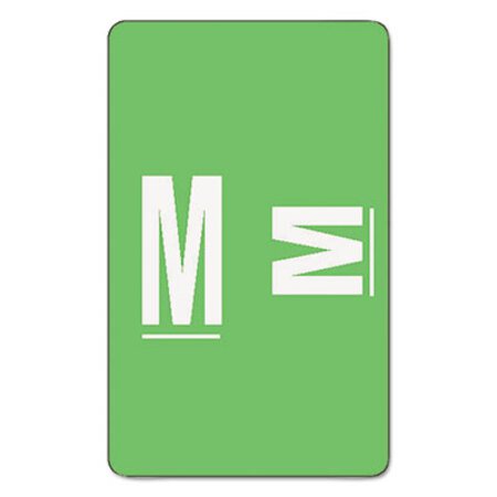 Picture of AlphaZ Color-Coded Second Letter Alphabetical Labels, M, 1 x 1.63, Light Green, 10/Sheet, 10 Sheets/PackSMD-67183