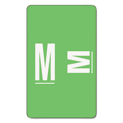Picture of AlphaZ Color-Coded Second Letter Alphabetical Labels, M, 1 x 1.63, Light Green, 10/Sheet, 10 Sheets/PackSMD-67183