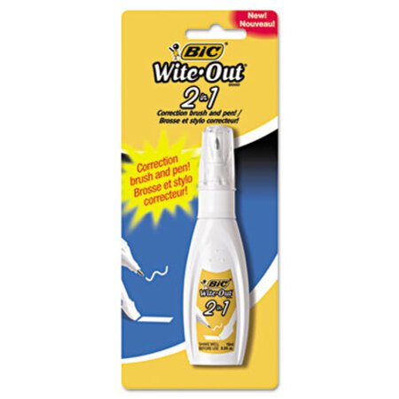 Picture of Wite-Out 2-in-1 Correction Fluid, 15 ml Bottle, WhiteBIC-WOPFP11