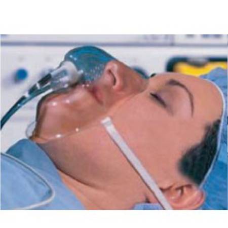Picture of Oxygen Mask with ETCO2 Monitoring Capnoxygen® Elongated Style Adult One Size Fits Most Adjustable Head StrapC02-01