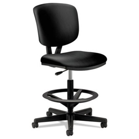 Picture of Volt Series Leather Adjustable Task Stool, Supports Up to 275 lb, 22.88" to 32.38" Seat Height, BlackHON-5705SB11T