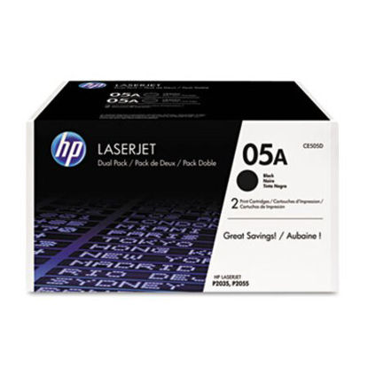 Picture of HP 05A, (CE505D) 2-Pack Black Original LaserJet Toner CartridgesHEW-CE505D