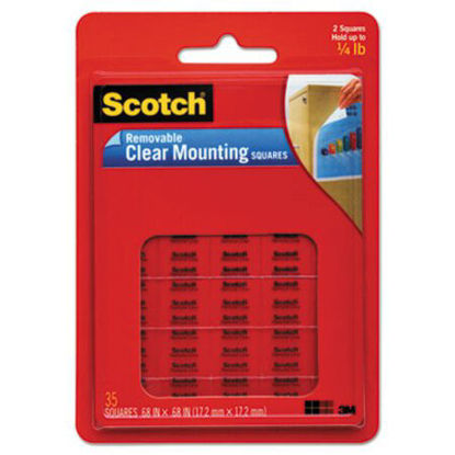 Picture of Mounting Squares, Precut, Removable, 11/16" x 11/16", Clear, 35/PackMMM-859