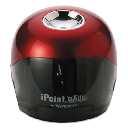 Picture of iPoint Ball Battery Sharpener, Battery-Powered, 3" x 3" x 3.25", Red/BlackACM-15570