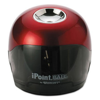Picture of iPoint Ball Battery Sharpener, Battery-Powered, 3" x 3" x 3.25", Red/BlackACM-15570