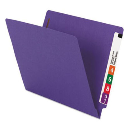 Picture of WaterShed/CutLess End Tab 2-Fastener Folders, Straight Tab, Letter Size, Purple, 50/BoxSMD-25550