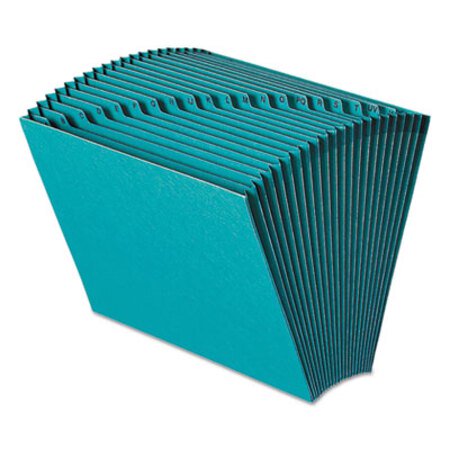 Picture of Heavy-Duty Indexed Expanding Open Top Color Files, 21 Sections, 1/21-Cut Tab, Letter Size, TealSMD-70717