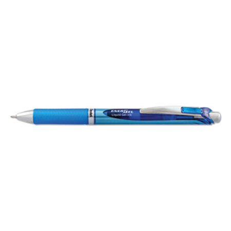 Picture of EnerGel RTX Gel Pen, Retractable, Medium 0.7 mm, Blue Ink, Blue/Gray BarrelPEN-BL77C