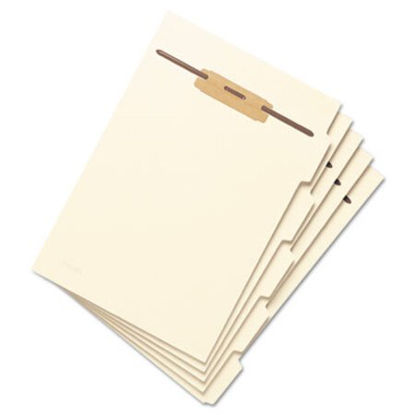 Picture of Stackable Folder Dividers w/ Fasteners, 1/5-Cut Top Tab, Letter Size, Manila, 50/PackSMD-35605