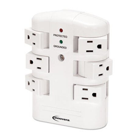 Picture of Wall Mount Surge Protector, 6 Outlets, 2160 Joules, WhiteIVR-71651