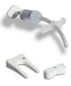 Picture of Tracheostomy Tube Bivona® FlexTend™ Plus V Neck Flange Size 6 Uncuffed60PFP60