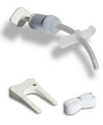 Picture of Tracheostomy Tube Bivona® FlexTend™ Plus V Neck Flange Size 6 Uncuffed60PFP60