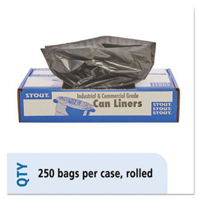 Picture of Total Recycled Content Plastic Trash Bags, 10 gal, 1 mil, 24" x 24", Brown/Black, 250/CartonSTO-T2424B10