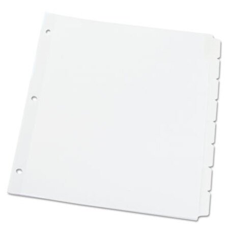 Picture of Deluxe Write-On/Erasable Tab Index, 8-Tab, 11 x 8.5, White, 1 SetUNV-20818