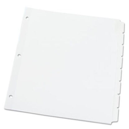 Picture of Deluxe Write-On/Erasable Tab Index, 8-Tab, 11 x 8.5, White, 1 SetUNV-20818