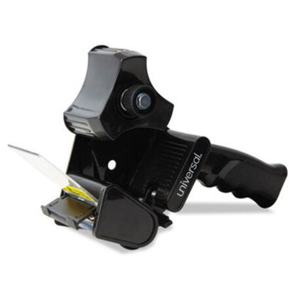 Picture of Handheld Box Sealing Tape Dispenser, 3" Core, Metal/Plastic, BlackUNV-88000