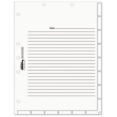 Picture of Medical Chart Index Divider Sheets, 11 x 8.5, White, 400/BoxTAB-54520