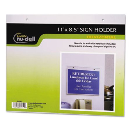 Picture of Clear Plastic Sign Holder, Wall Mount, 11 X 8 1/2NUD-38008Z