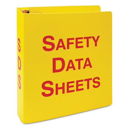 Picture of GHS SDS Binder, 3 Rings, 2.5" Capacity, 11 x 8.5, Yellow/RedLMT-HZRS642