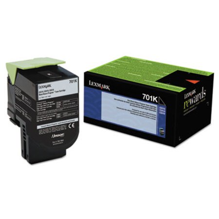 Picture of 70C10K0 Return Program Toner, 1,000 Page-Yield, BlackLEX-70C10K0