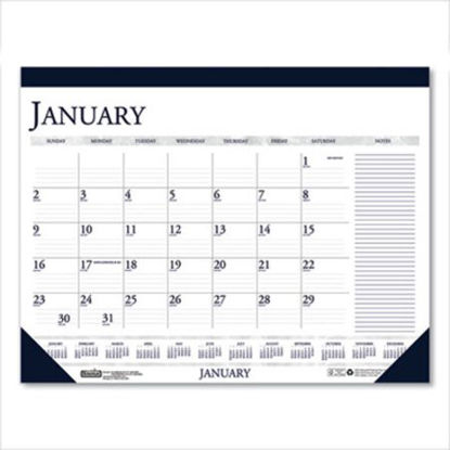 Picture of Recycled Two-Color Monthly Desk Calendar with Large Notes Section, 18.5 x13, 2022HOD-1646