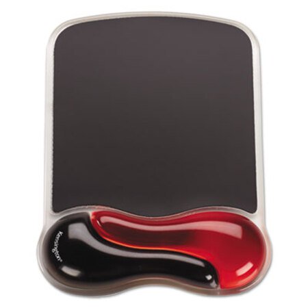 Picture of Duo Gel Wave Mouse Pad Wrist Rest, RedKMW-62402