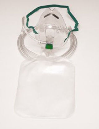 Picture of NonRebreather Oxygen Mask Salter Labs® Elongated Style Adult One Size Fits Most Adjustable Head Strap8130-14-25