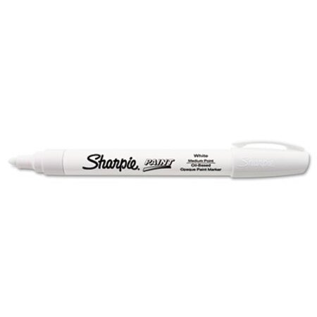 Picture of Permanent Paint Marker, Medium Bullet Tip, WhiteSAN-35558