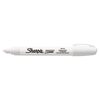 Picture of Permanent Paint Marker, Medium Bullet Tip, WhiteSAN-35558