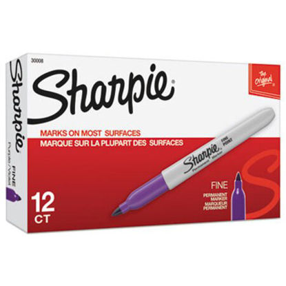 Picture of Fine Tip Permanent Marker, Fine Bullet Tip, Purple, DozenSAN-30008