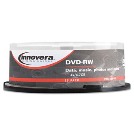 Picture of DVD-RW Discs, 4.7GB, 4x, Spindle, Silver, 25/PackIVR-46848