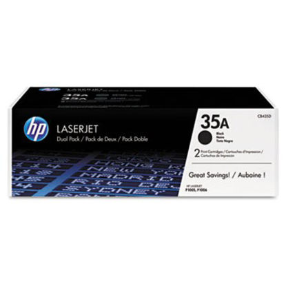 Picture of HP 35A, (CB435D) 2-Pack Black Original LaserJet Toner CartridgesHEW-CB435D