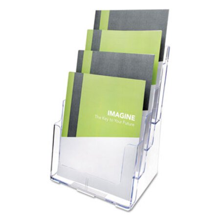Picture of 4-Compartment DocuHolder, Magazine Size, 9.38w x 7d x 13.63h, ClearDEF-77441