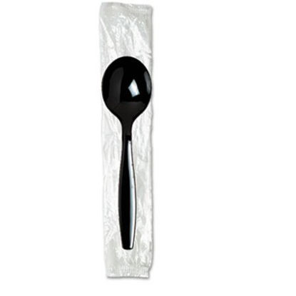 Picture of Individually Wrapped Spoons, Plastic, Black, 1,000/CartonDXE-SH53C7