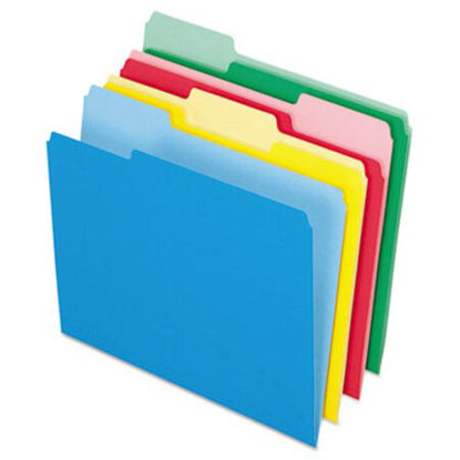 Picture of Colored File Folders, 1/3-Cut Tabs, Letter Size, Assorted, 24/PackPFX-82300