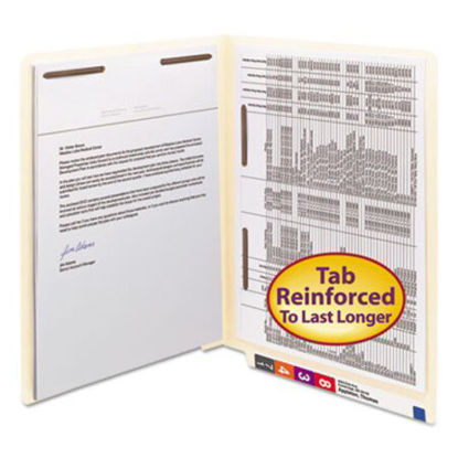 Picture of Manila End Tab 2-Fastener Folders with Reinforced Tabs, 0.75" Expansion, Straight Tab, Letter Size, 11 pt. Manila, 50/BoxSMD-34120